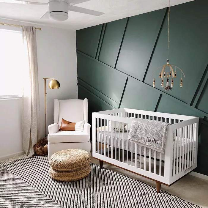 Dark forest green nursery