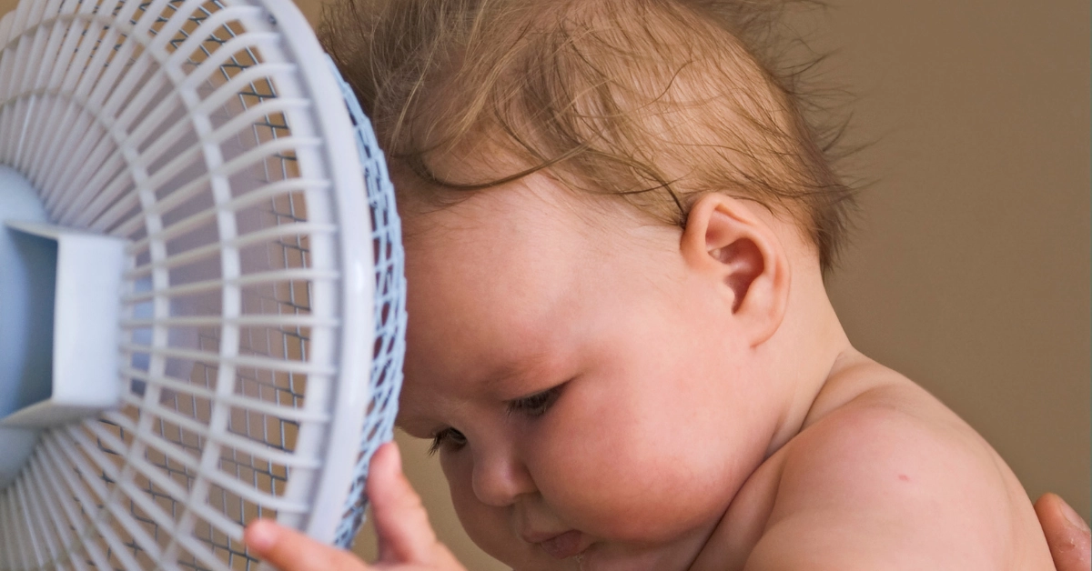 how to position fan in baby's room