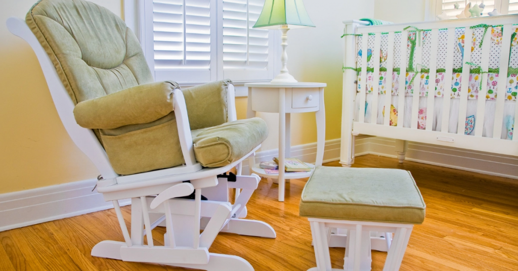 Nursery glider rocking chair